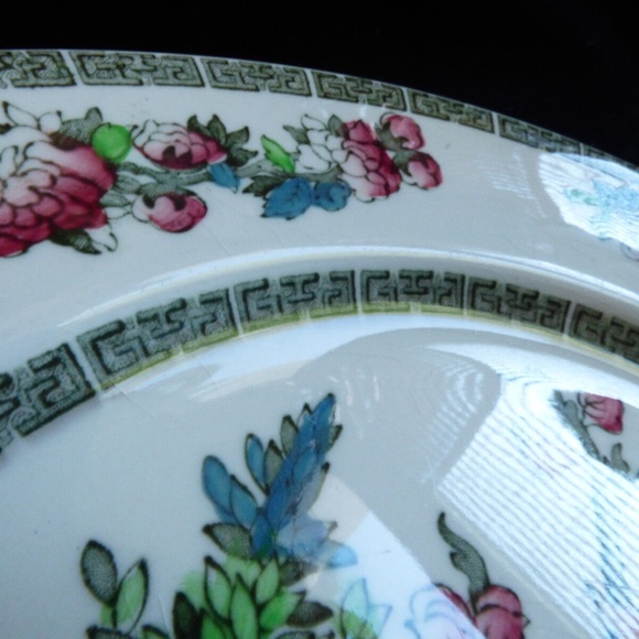 Johnson Brothers England Indian Tree Green Greek Floral pattern Dinner Plate 10" - Picture 3 of 8